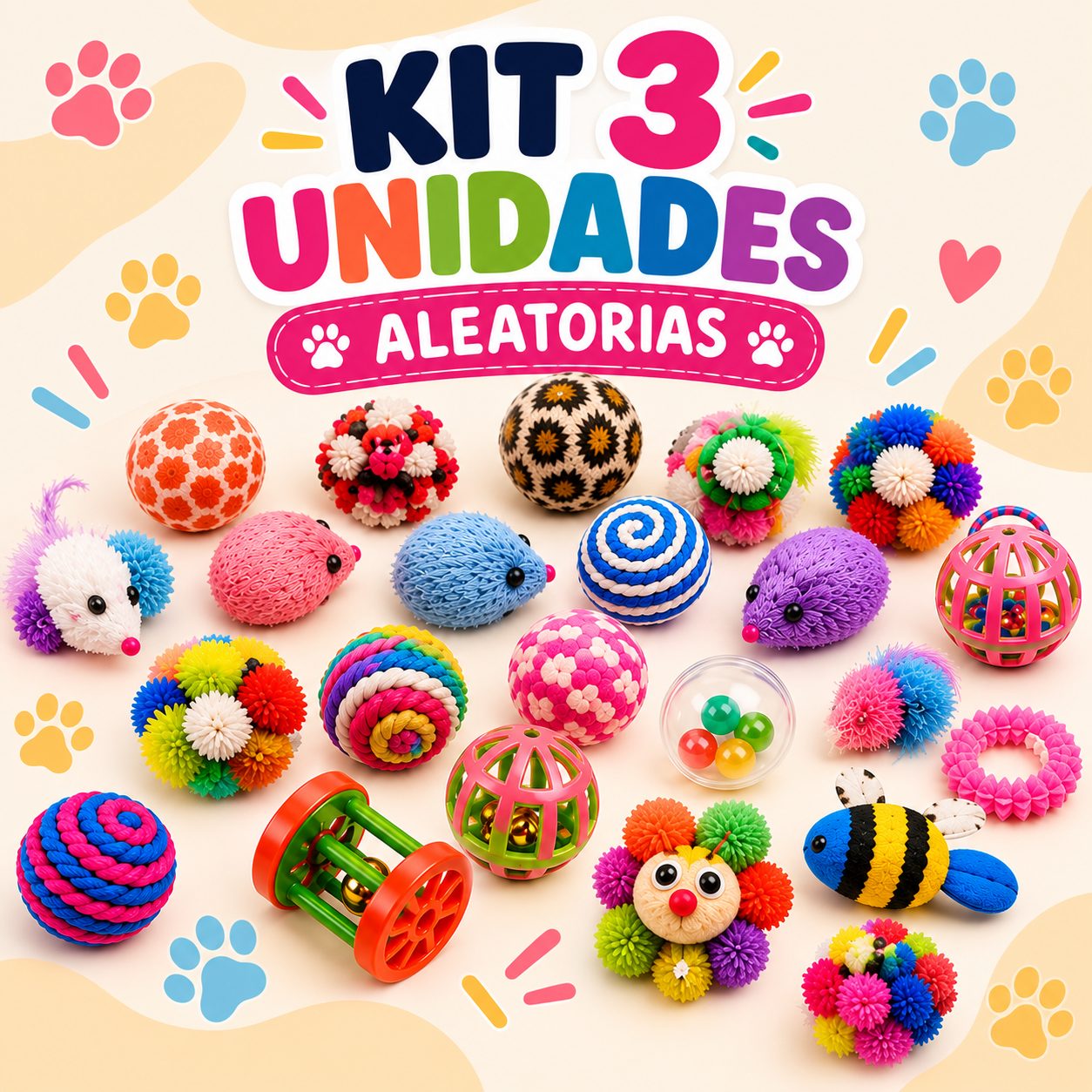 Kit 3 juguetes Aleatorios 